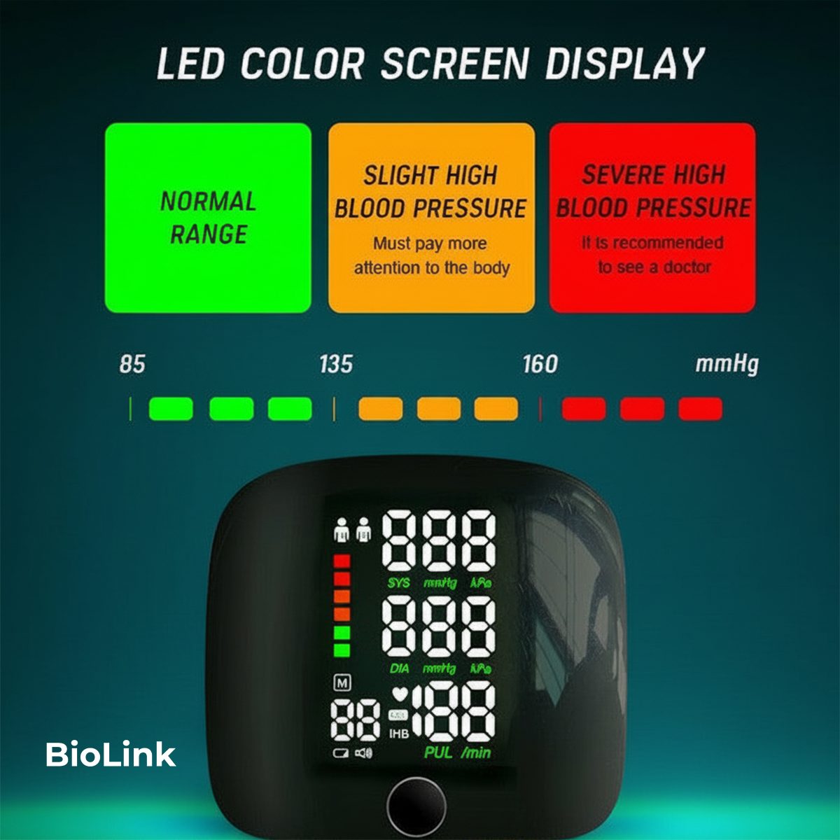 BioLink Smart Touch Wrist BP Monitor